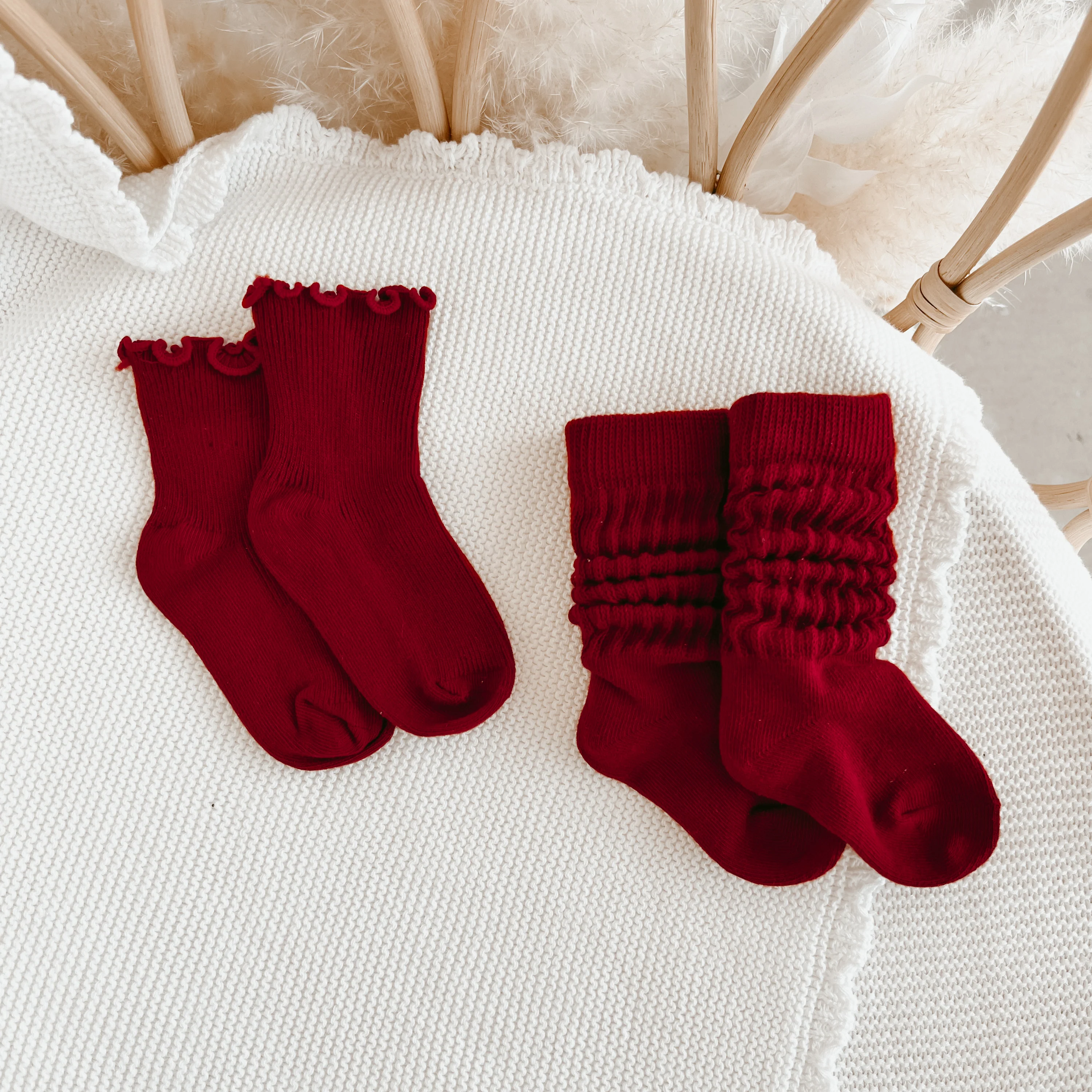 Red Scrunch Socks - Image 2