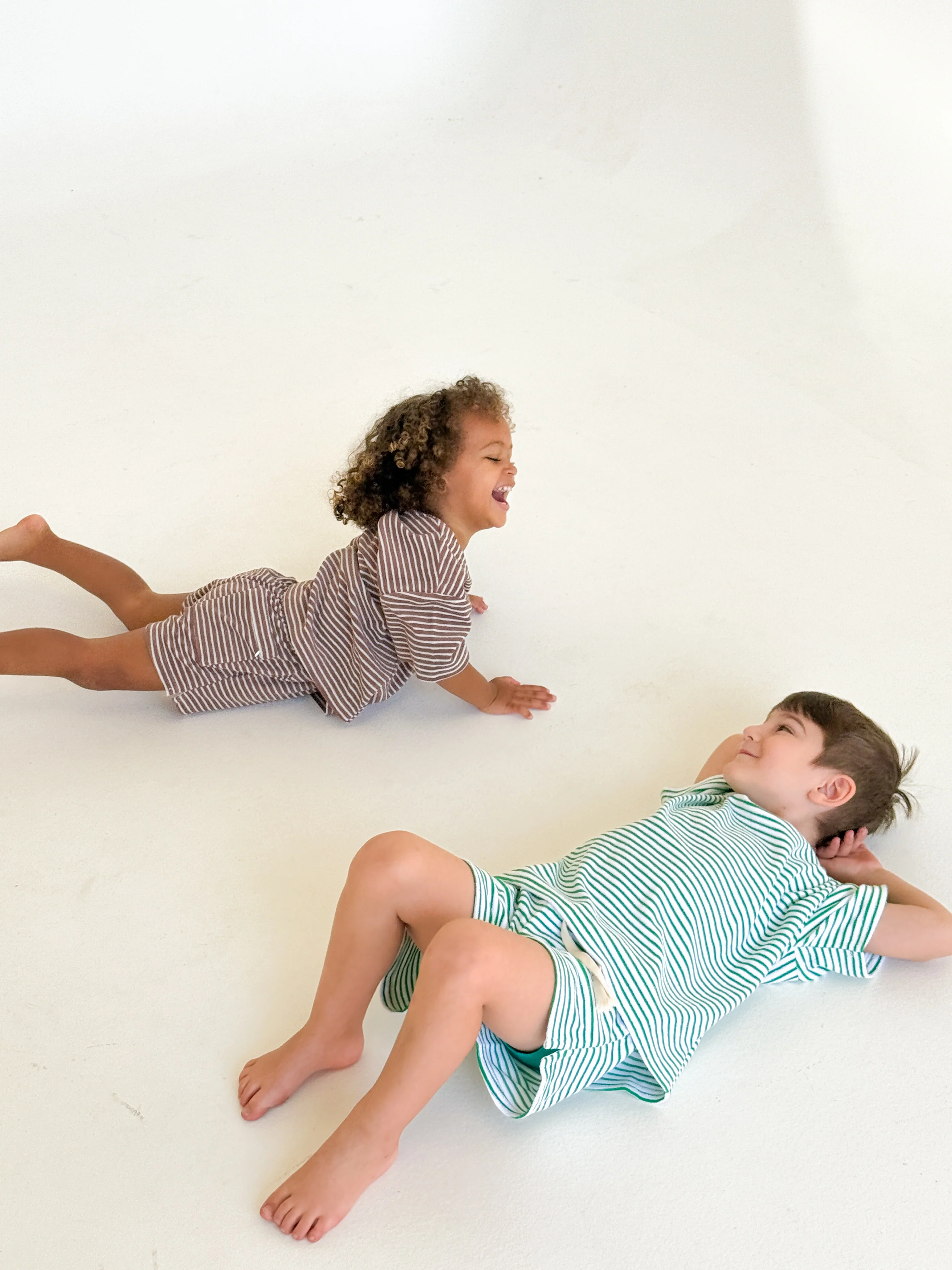 Kids Stripe Terry Set - Cocoa - Image 4