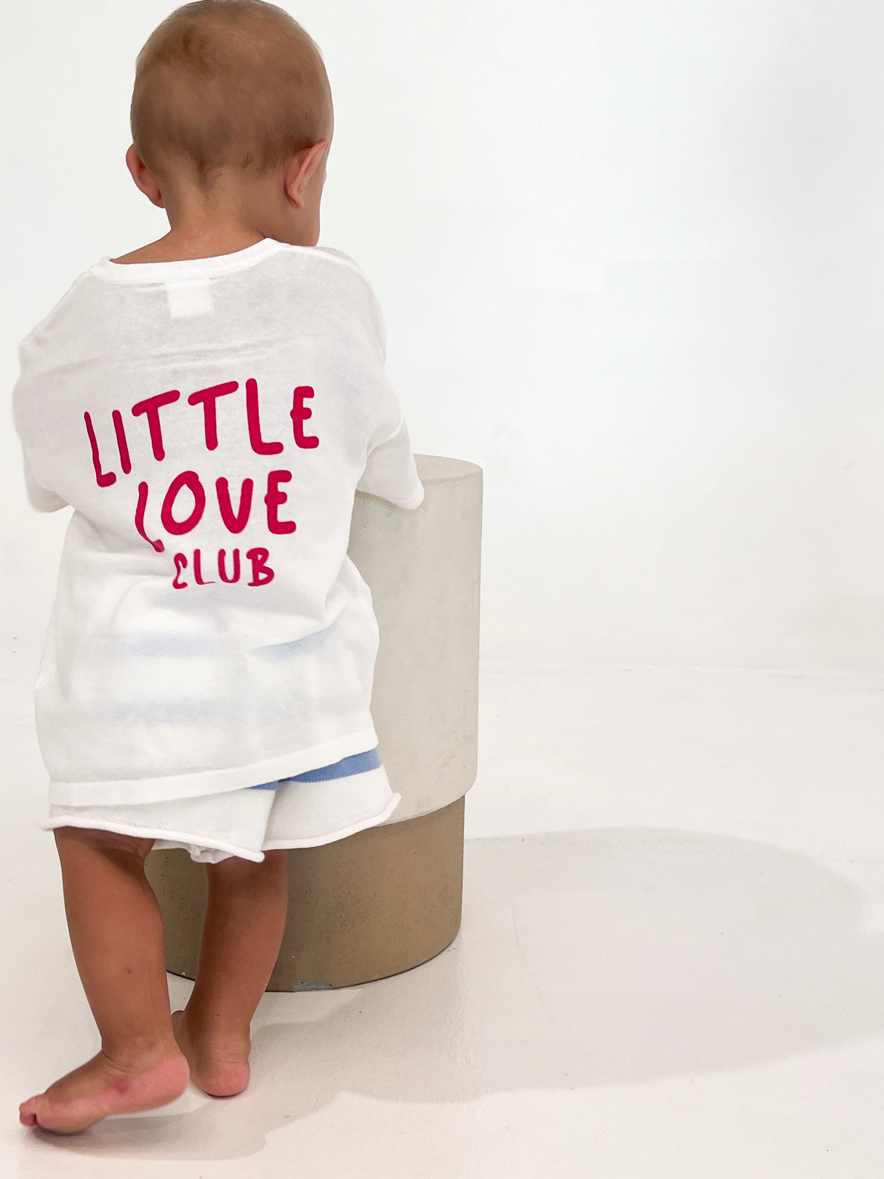 'Little Love Club' Tee - White & Red - Image 7