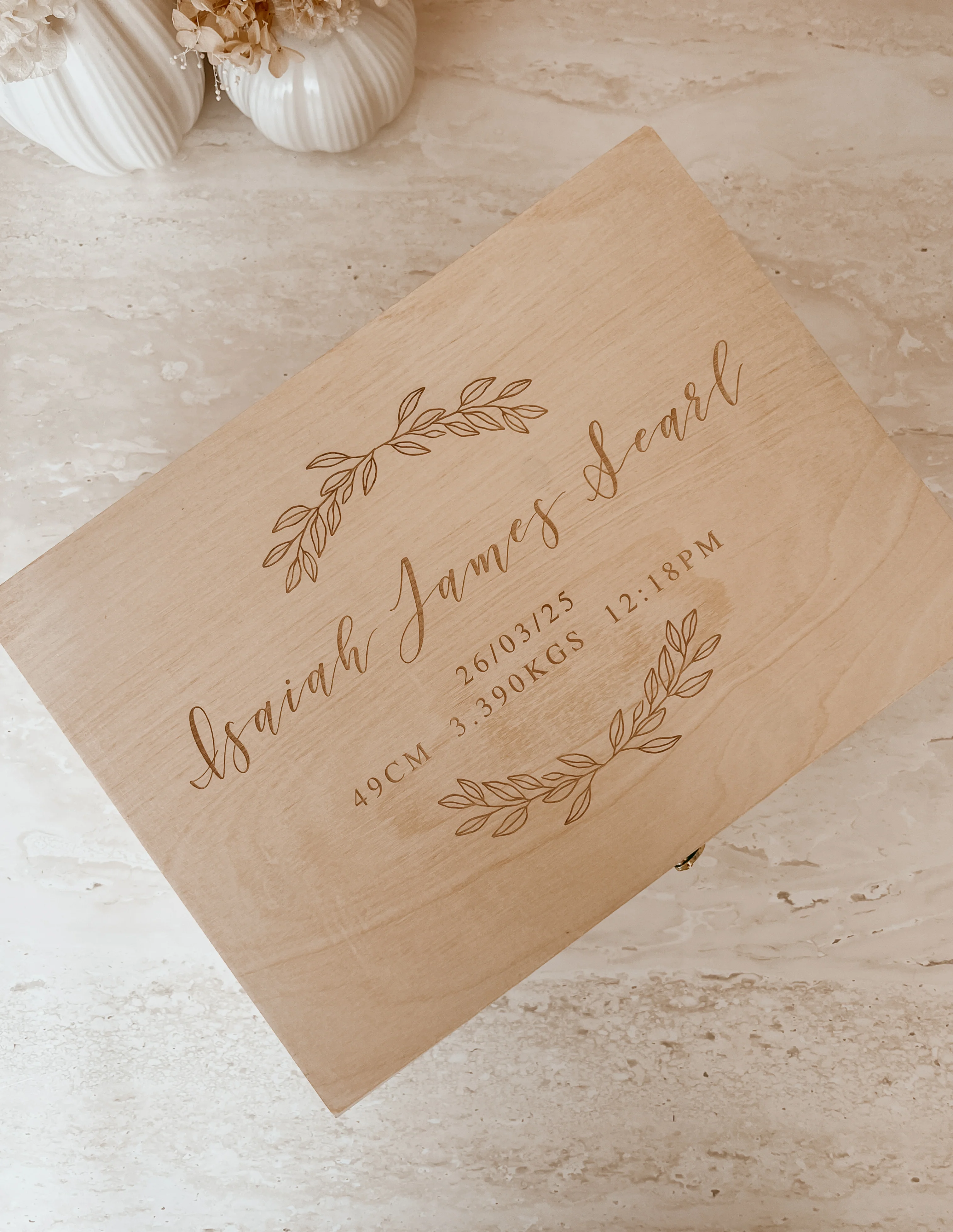 Wooden Personalised Baby Keepsake Box - REGULAR - Image 10