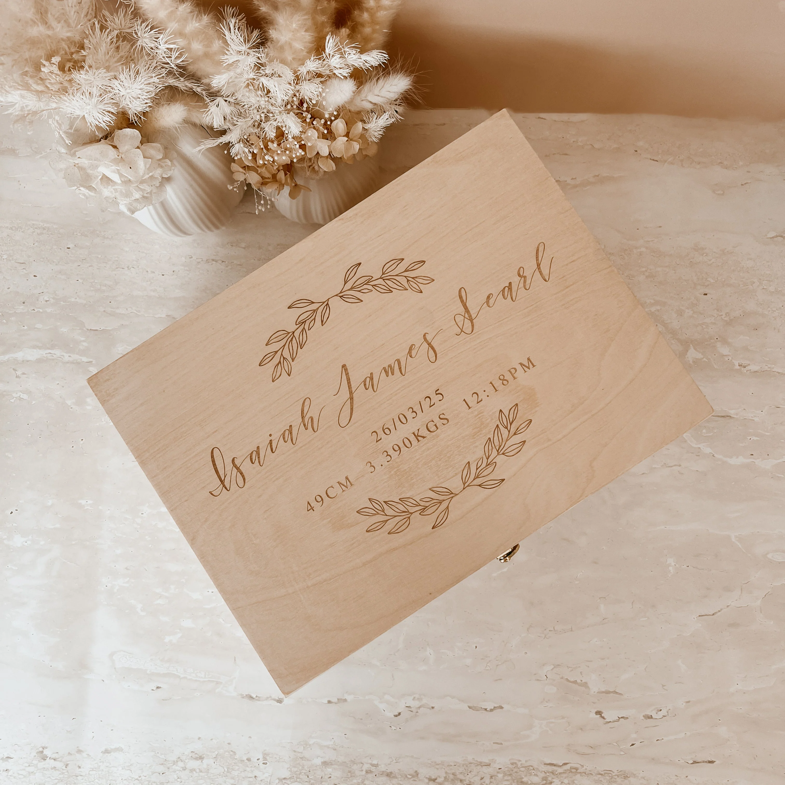 Wooden Personalised Baby Keepsake Box - REGULAR - Image 5
