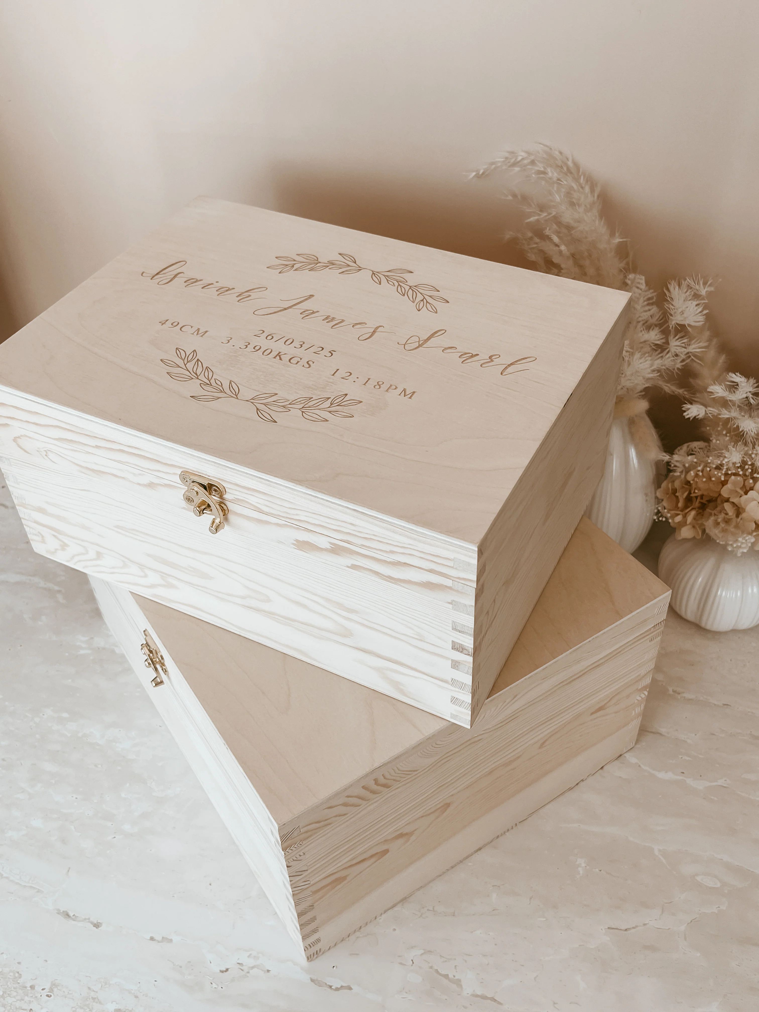 Wooden Personalised Baby Keepsake Box - REGULAR - Image 6