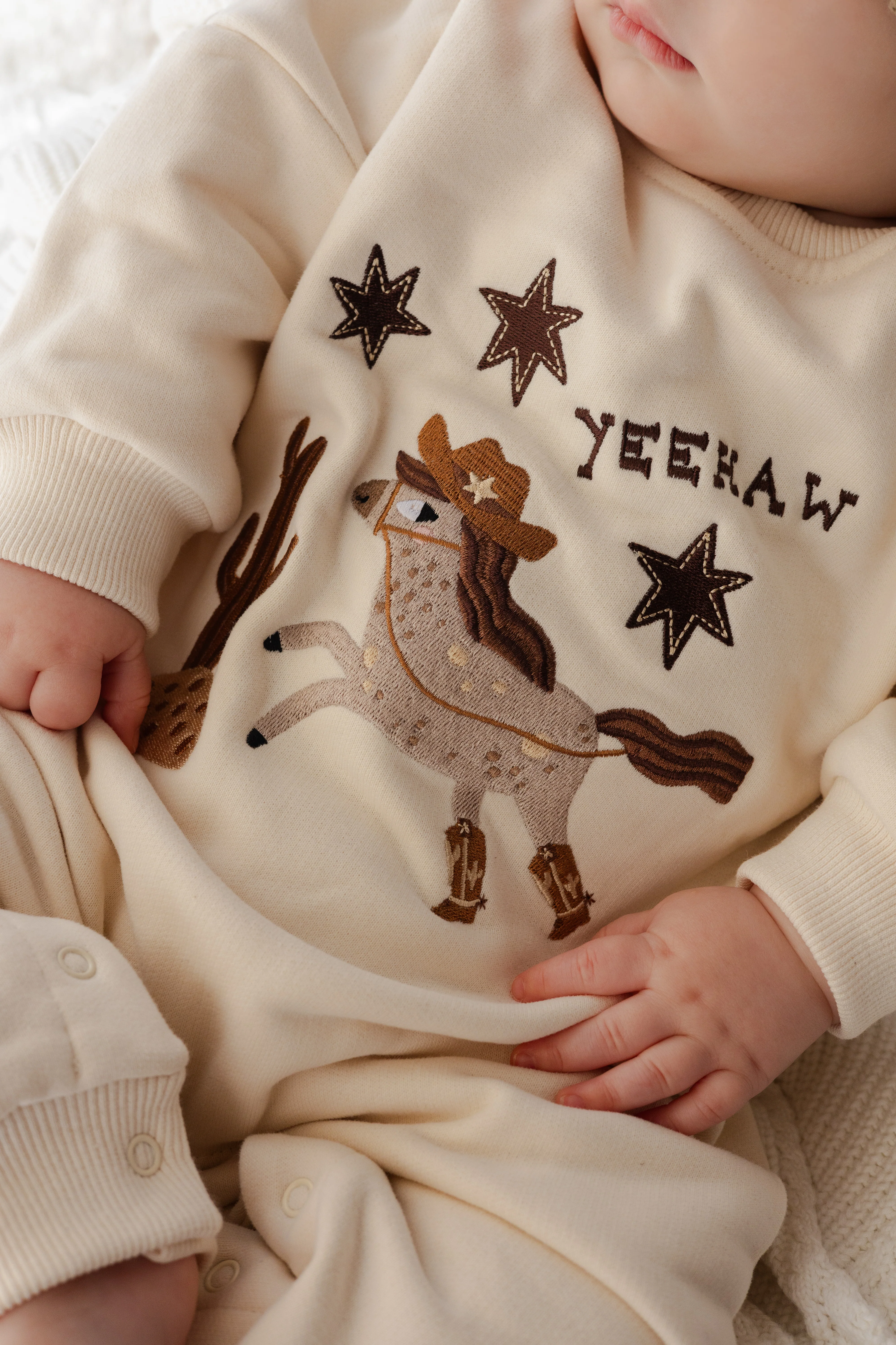 'Yeehaw' Lounge Suit - Sand - Image 3